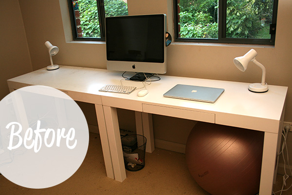 Wooden Panel Desk Makeover Crafted