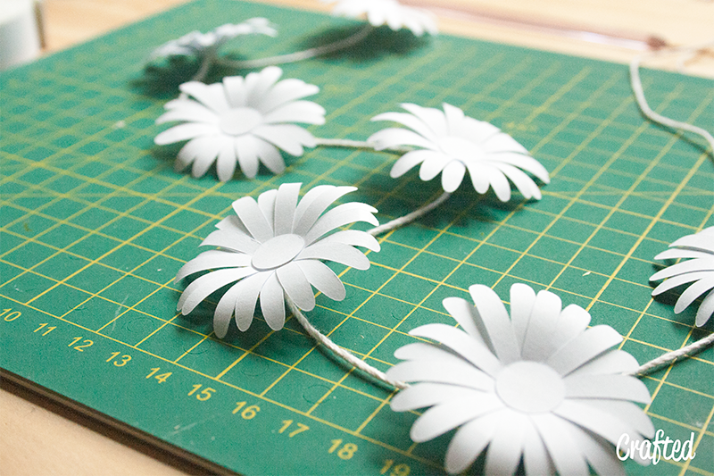 Paper shop flower chain
