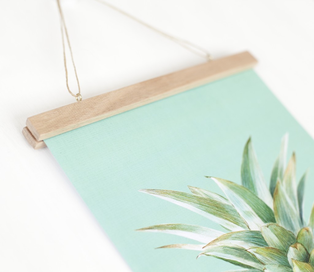 Make your own Poster hanger Great way to display art without a frame!